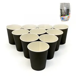 Vaso Polipapel Negro 10 Unidades