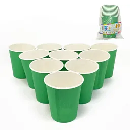 Vaso Polipapel Verde 10 Unidades