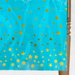 Mantel Estrellas Y Circulos Celeste