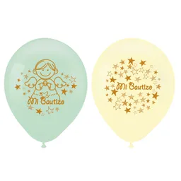 Globo R9 Bautizo Niño 12 Unidades