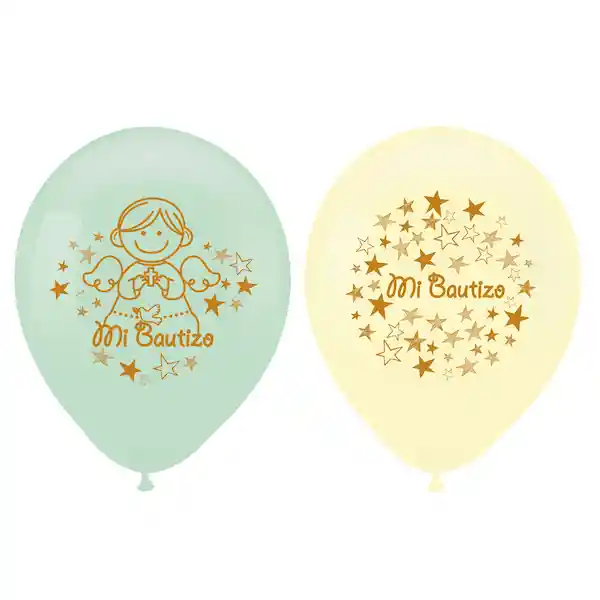 Globo R9 Bautizo Niño 12 Unidades