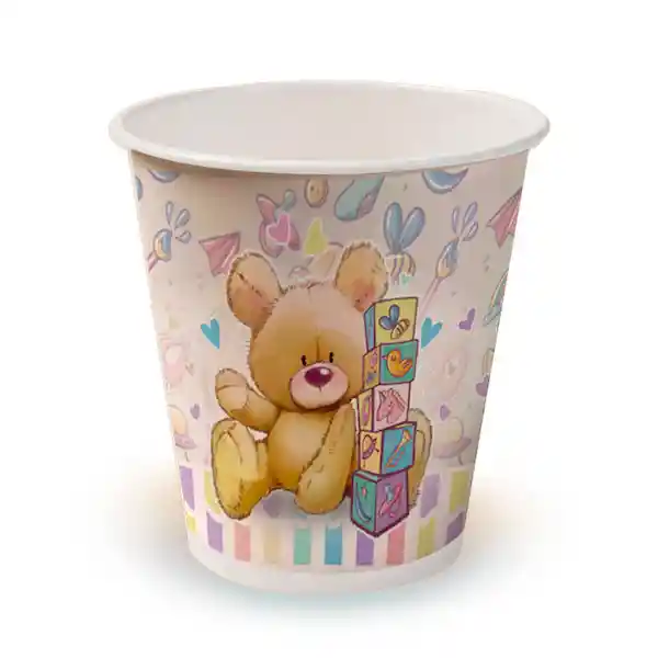 Vaso Polipapel Baby Shower Osito 6 Unidades