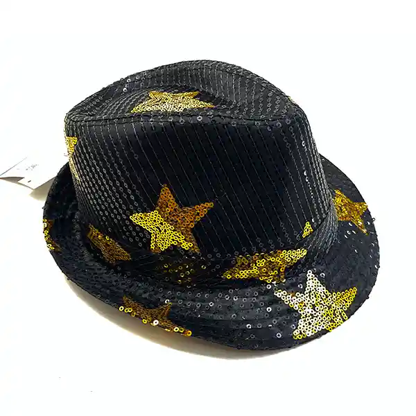 Sombrero Guapo Lentejuela Negro Estrellas