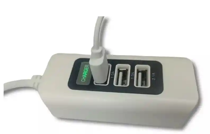 Usb Multi Charger White 3 Puertos De Carga Usb