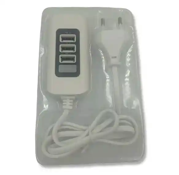 Usb Multi Charger White 3 Puertos De Carga Usb