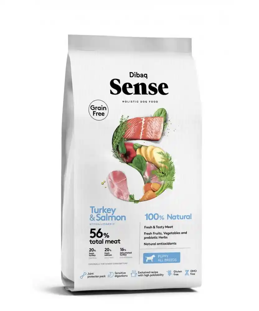 Dibaq Sense Puppy Salmon & Pavo 12 Kg