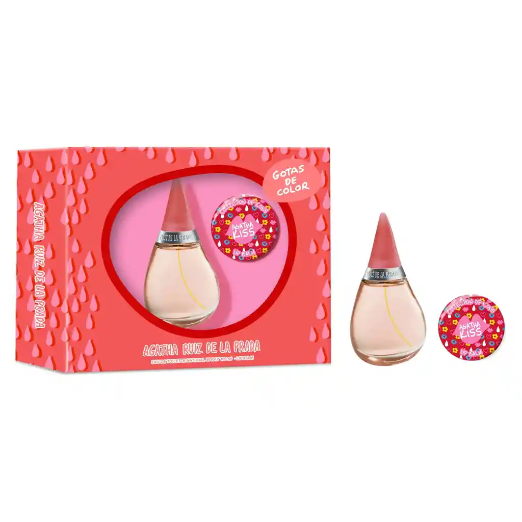 Agatha Ruiz Set Gotas De Color Edt 100ml + Balsamo Labial 15g