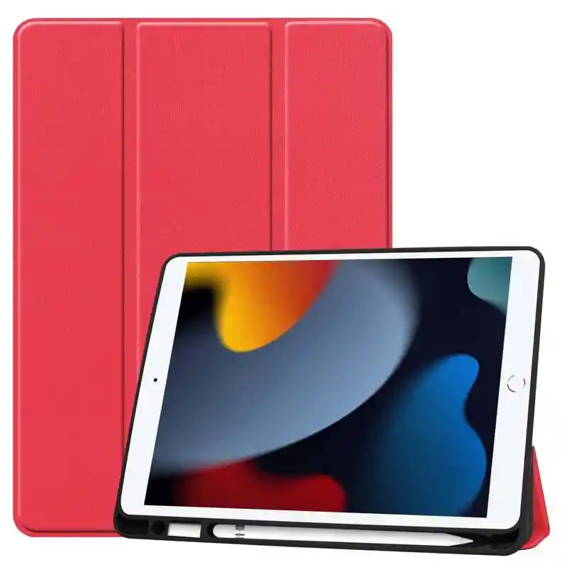 Fundas Para Tablet Ipad 10.2 Con Espacio Para Lápiz Pen Color Rojo
