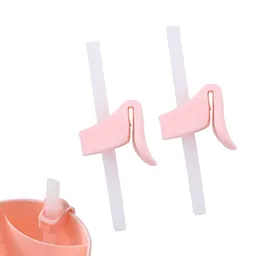 Pack 2 Bombilla Para Sopa De Silicona Para Tazon Bebe Niños (rosa)