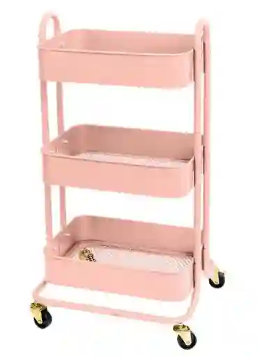 We R Carro De Almacenamiento Metálico Rosado