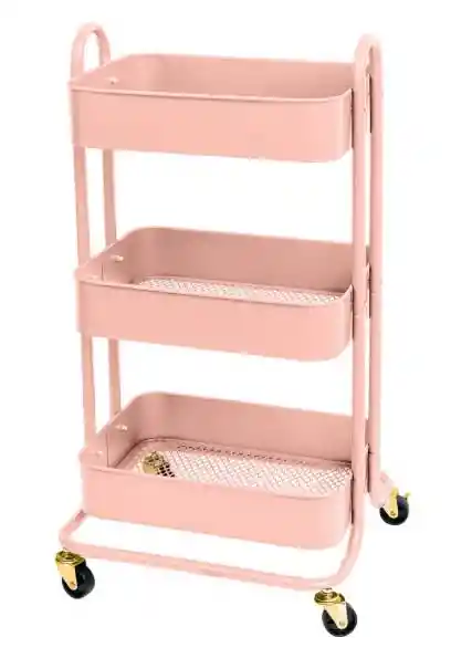 We R Carro De Almacenamiento Metálico Rosado