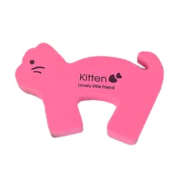Protector Seguridad Topes Puerta Antigolpe Para Bebe Niños (gato Rosa)