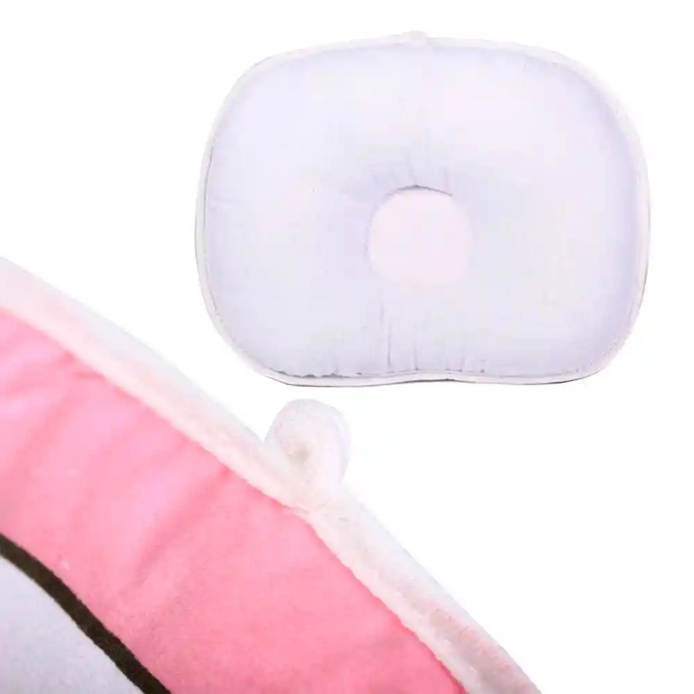 Almohada Cojín Bebe Reposa Cabeza Plana Ergonómico Para Cuna (verde)