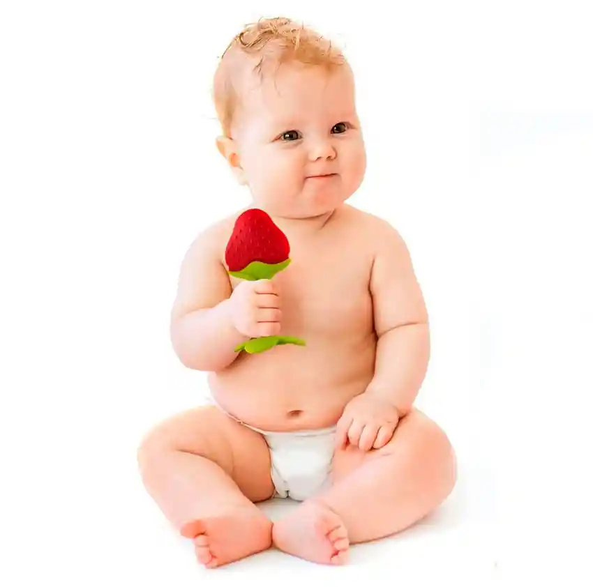 Mordedor Silicona Fruta Rasca Encias Dentición Bebé Guagua (damasco)