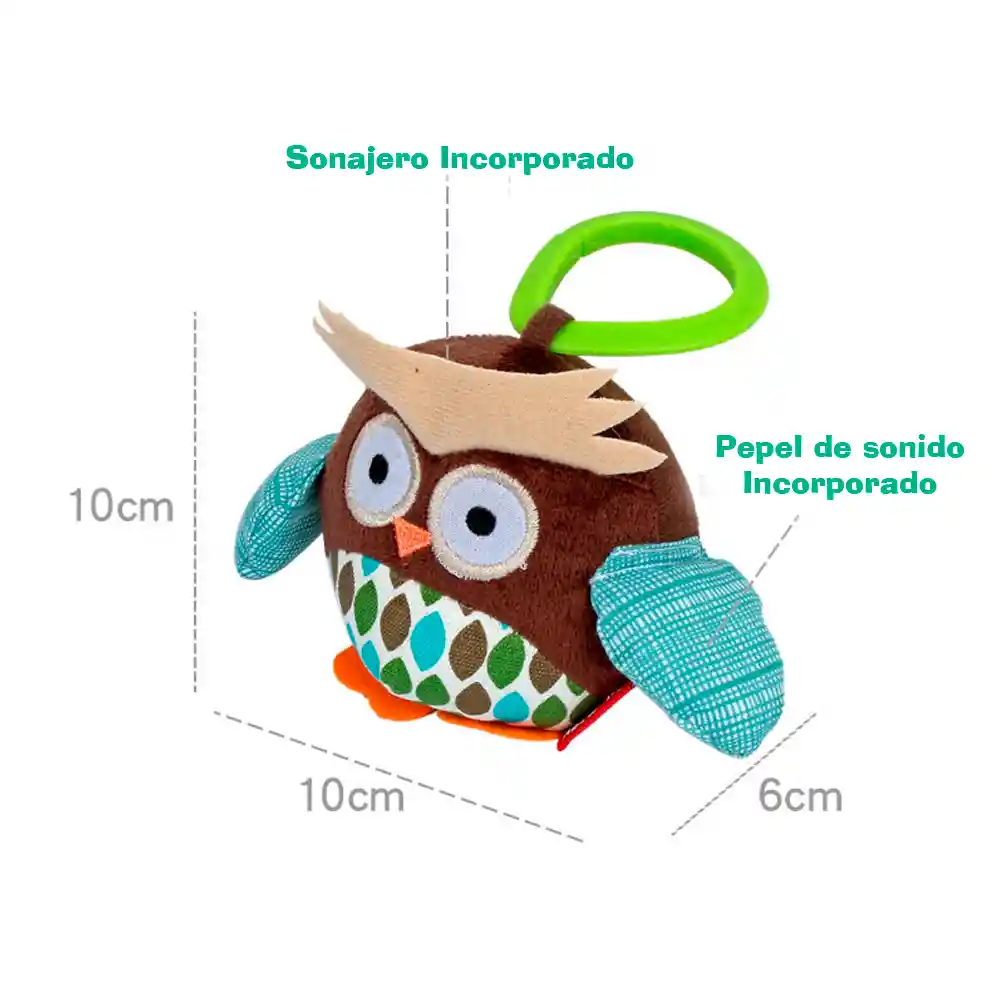 Juguete Sonajero Musical Colgante Cochecito Cuna (buho Naranja)