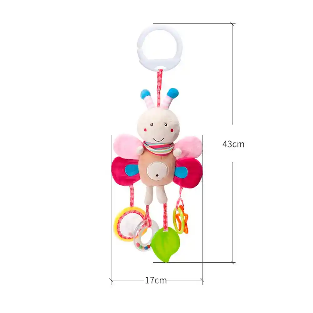 Peluche Sonajero Mordedor Colgante Juguete Cochecito Cuna (mariposa)