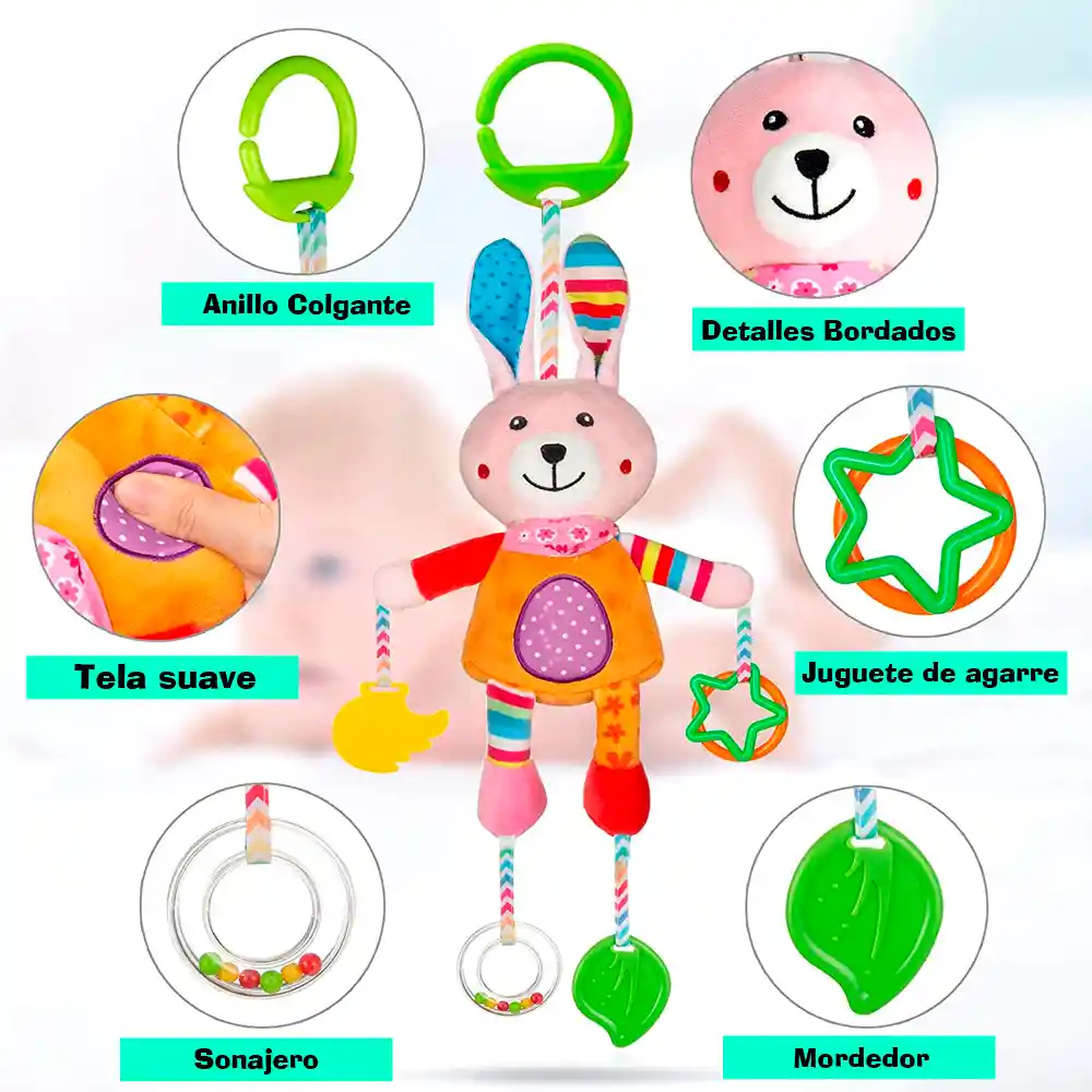 Peluche Sonajero Mordedor Colgante Juguete Cochecito Cuna (mariposa)