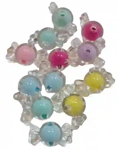 Cuentas Plasticas Candy Colores 18grs