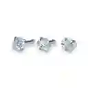 Set Piercing 3 Piezas Nostril Acero Quirúrgico Nariz Zircón Blanco