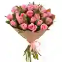 Ramo Premium De 12 Rosas Rosadas