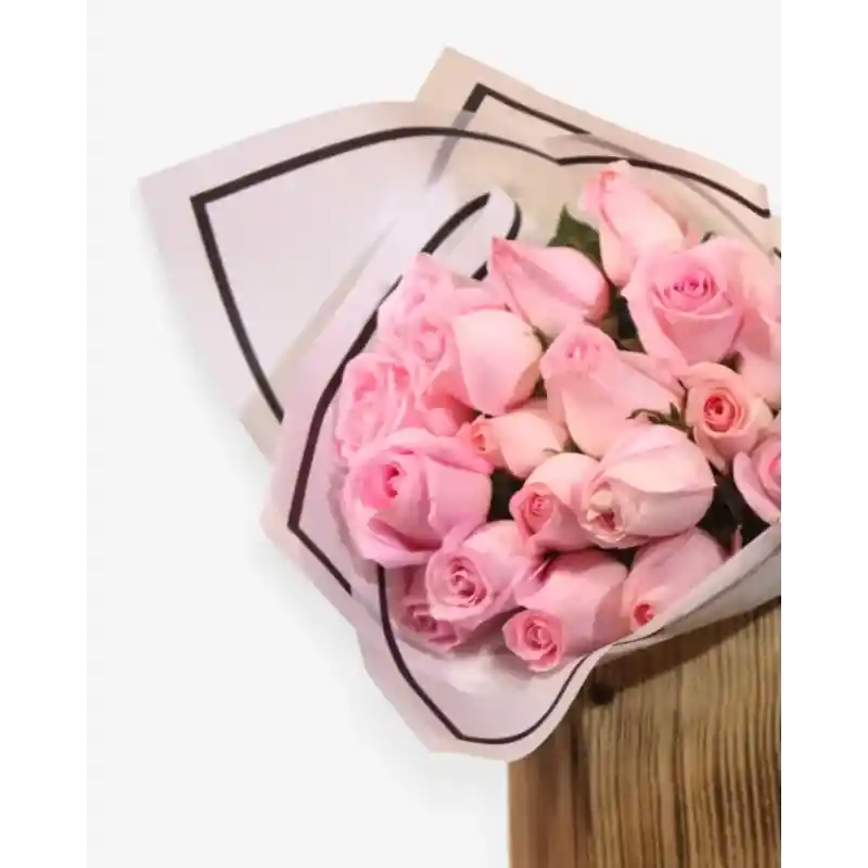 Romo Premium De 15 Rosas Rosadas