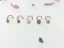 Set 5 Piercing Acero Quirúrgic Tipo S Nariz Nostril Oro Rosa