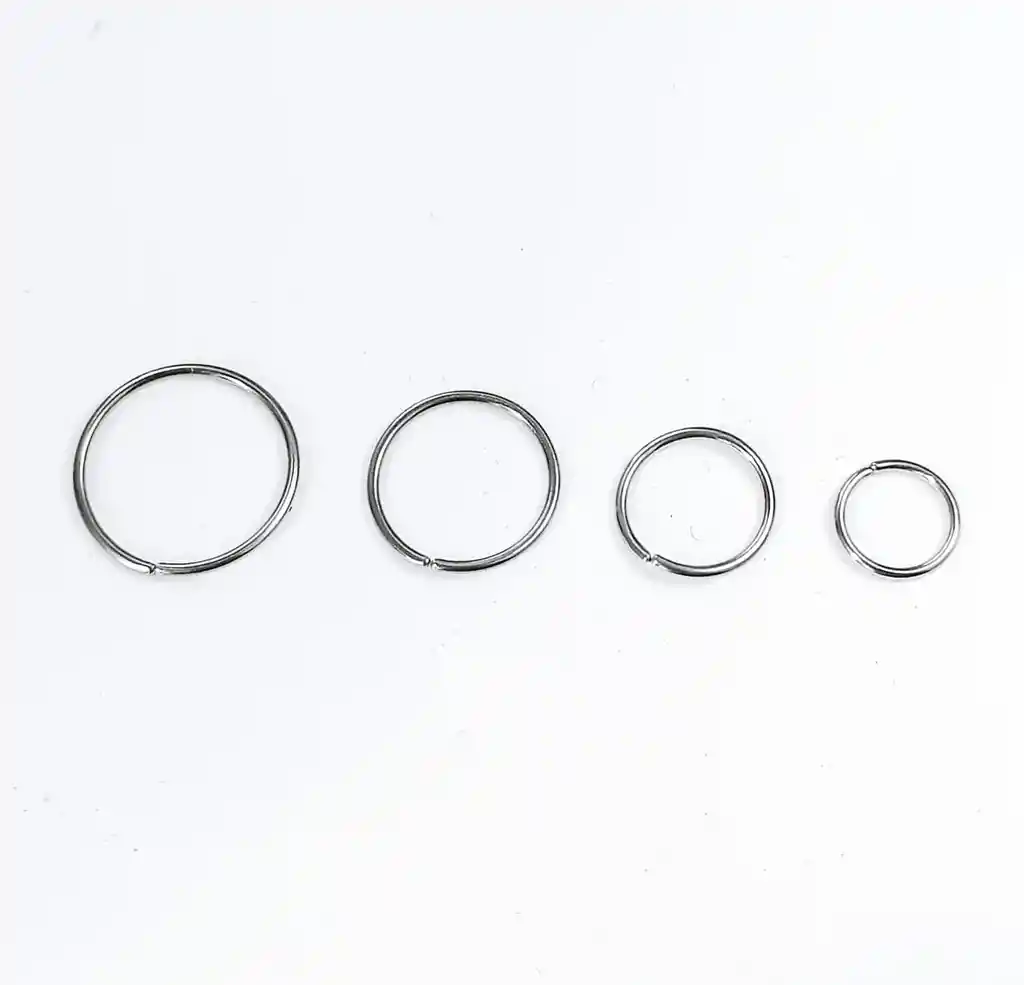 Set 4 Piercing Ideal Septum Plateado Aros Nostril Daith Tragus Helix Pack Punk