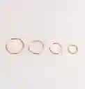 Set 4 Piercing Ideal Septum Oro Rosa Aros Nostril Daith Tragus Helix Pack Punk