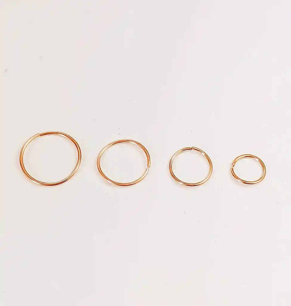 Set 4 Piercing Ideal Septum Oro Rosa Aros Nostril Daith Tragus Helix Pack Punk