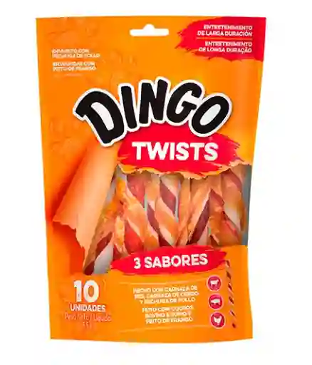 Snack Perro Dingo Triple Flavor Twist 10 Unidades