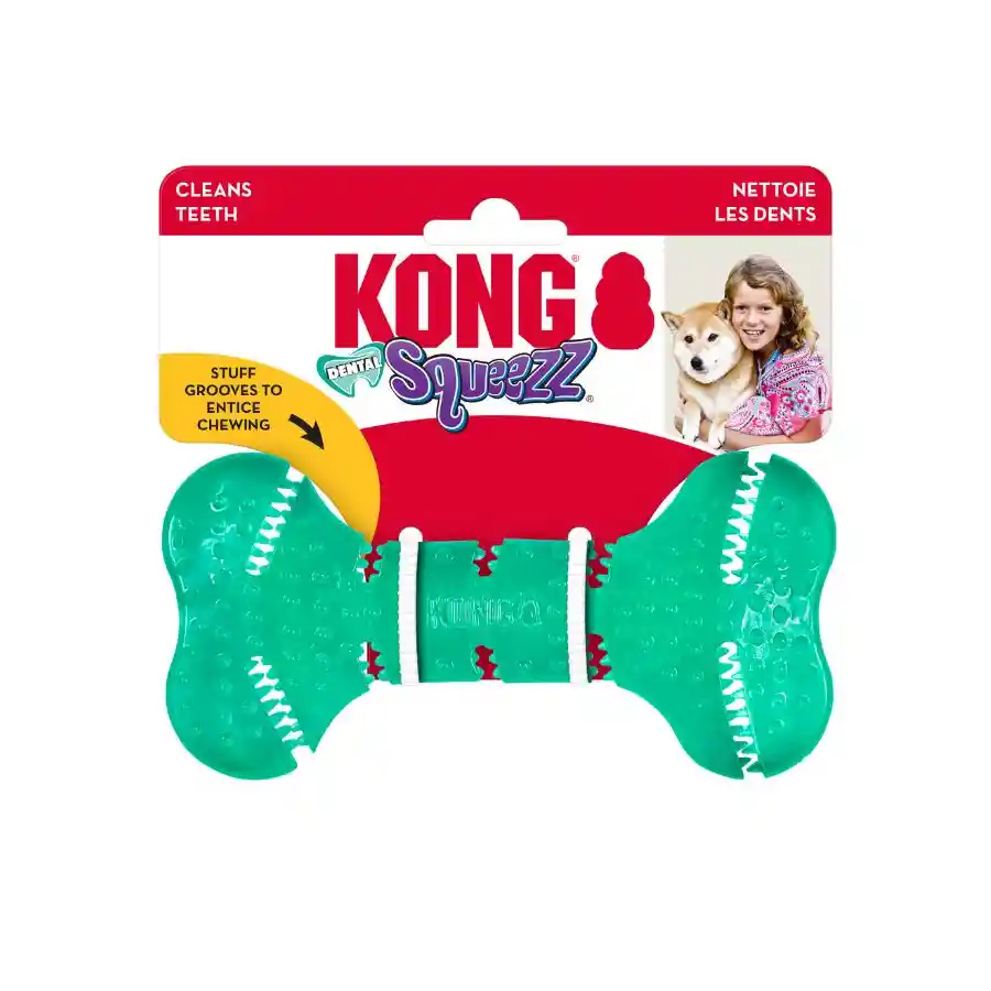 Kong Squeezz Hueso Dental Medium