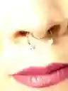 Piercing Zirconia Blanca Sin Hoyos Sin Perforación Septum