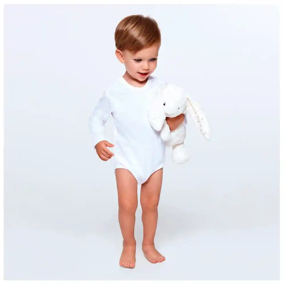 Tripack Body Manga Larga Unisex Blanco Bambino Ropa Bebe 6 A 9 Meses