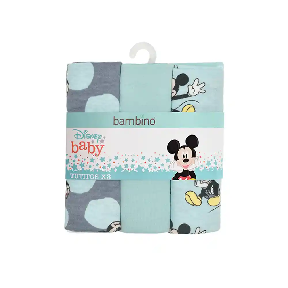 Tutitos Tutos Para Bebe Bambino Set 3 De Algodón Disney (celeste)