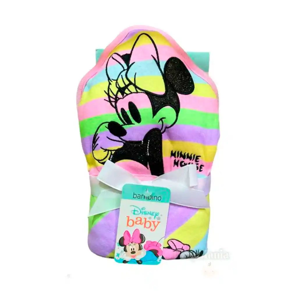 Toalla Capucha De Baño Para Bebé Guagua Disney Bambino (minnie Colores)