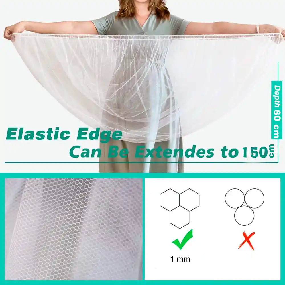 Mosquitera Universal Para Cochecito Portabebes Y Moises (blanco)