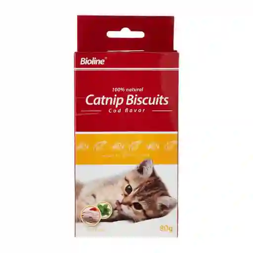 Bioline Galletas De Catnip Y Bacalao 80 G