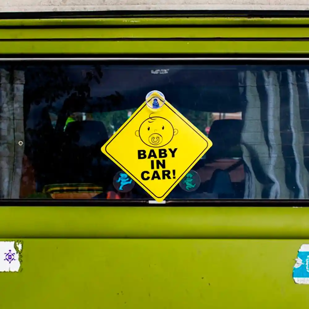 Pegatina Autoadhesiva Señal De Bebe Abordo Para Coches Autos (bebe Rostro)