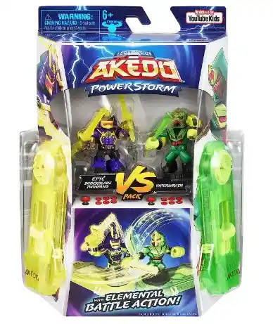 Legends Of Akedo Powerstorm Pack Epic Shockblade Twinfang Vs Viperwrath