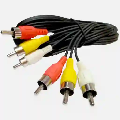 Cable Rca Audio Y Video 3 Puntas Ambos Extremos De 1.5