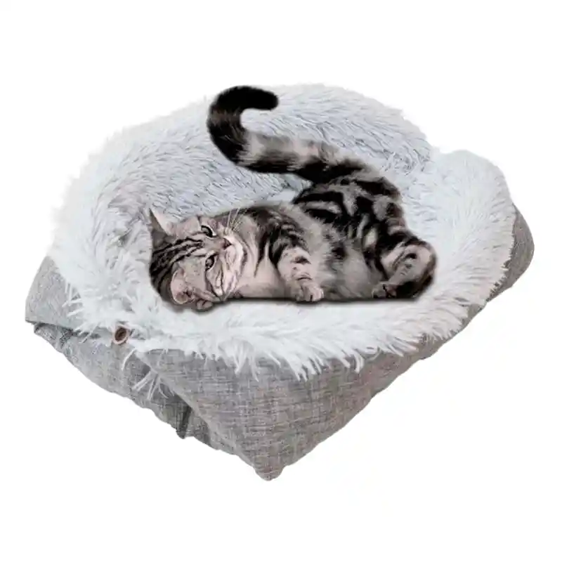 Manta Convertible Para Mascotas Color Gris Claro