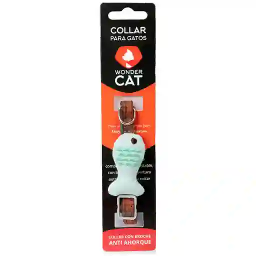 Collar Diseño De Pez Para Gatos Color Verde