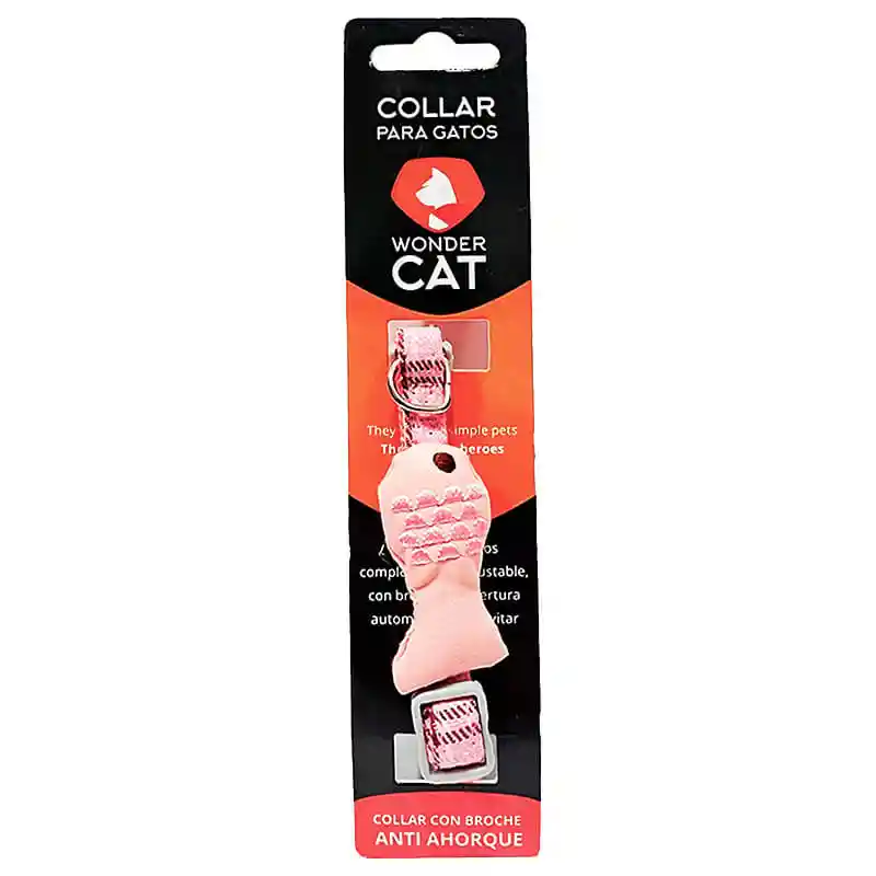 Collar Diseño De Pez Para Gatos Color Rosa