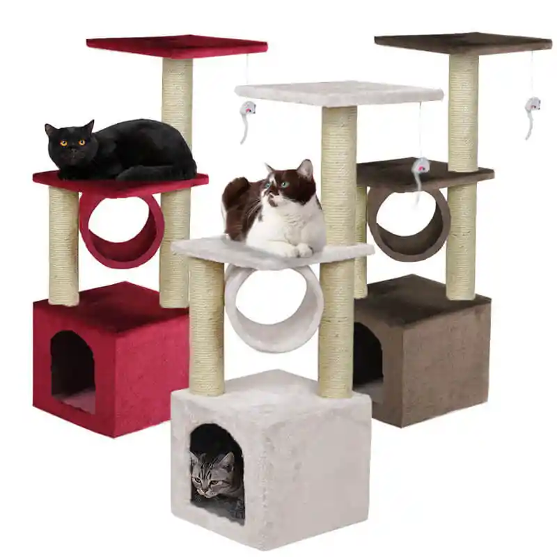 Rascador Cueva Para Gatos Color Beige