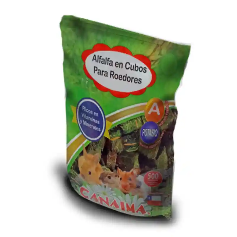 Alfalfa En Cubo Alimento Para Roedores Canaima 500 Gr