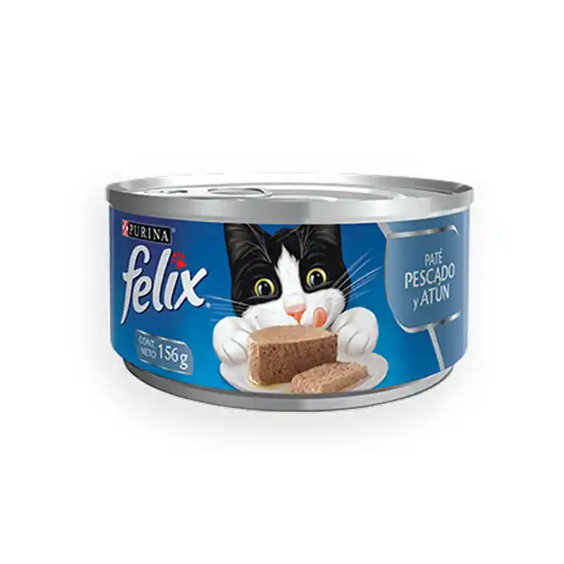 Felix Gato Sabor Pescado Y Atún Salsa Pate Lata 156g