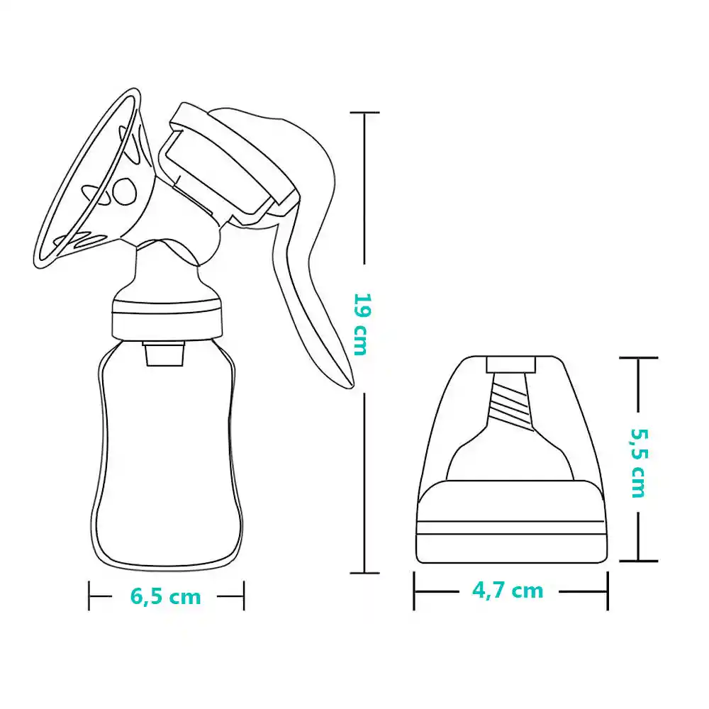 Sacaleche Extractor De Leche Manual + Chupete Mamadera (mod1)