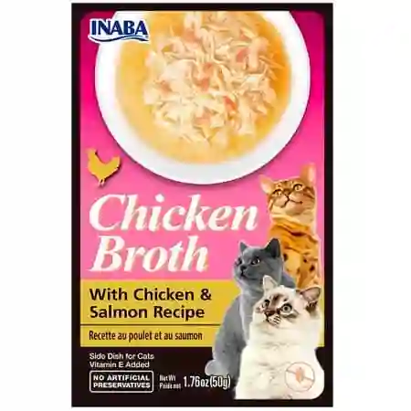 Inaba Broth Caldo De Pollo Con Salmon Para Gatos