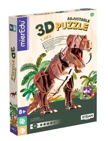 Mieredu Puzzle 3d Adjustable Tyrannosaurus T-rex Steam 171 Piezas