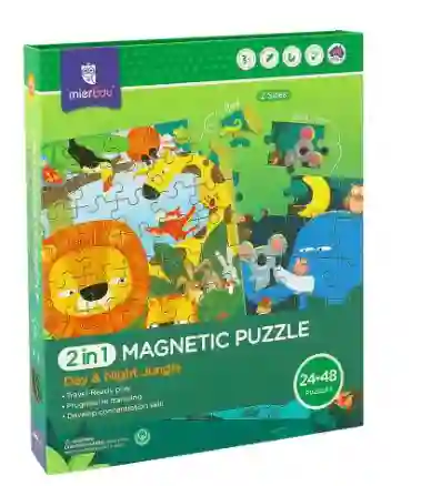 Mieredu Puzzle Magnético 2 En 1 Day&night Jungle